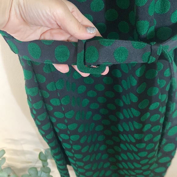 Monroe & Main Dress Black & Green Polka Dot Midi Short Sleeve Plus 20W Knit - Picture 5 of 5